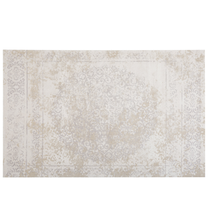 Beliani Area Rug Beige Cotton Distressed Effect 140 x 200 cm Oriental Vintage Material:Cotton Size:xx140