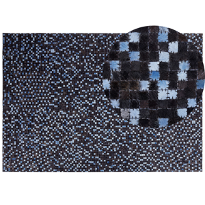Beliani Area Rug Brown and Blue Genuine Cowhide Leather Rectangular 160 x 230 cm Patchwork Boho Decor  Material:Cowhide Leather Size:xx160