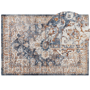 Beliani Area Rug Beige and Blue Polypropylene Polyester 160 x 230 cm Oriental Vintage Pattern Living Room Accessories Material:Polypropylene Size:xx160