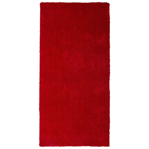 Beliani Shaggy Area Rug Red 80 x 150 cm Modern High-Pile Machine-Tufted Rectangular Carpet Material:Polyester Size:xx80