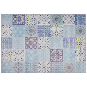 Beliani Area Rug Multicolour Fabric 160 x 230 cm Patchwork Rectangular Coastal Material:Polyester Size:xx160