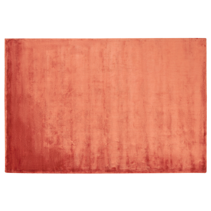Beliani Area Rug Orange Viscose 140 x 200 cm Tufted Low Pile Modern Material:Viscose Size:xx140