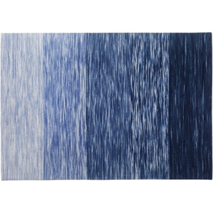 Beliani Rug Blue Wool and Polyester 160 x 230 cm Hand Woven Modern Design Material:Wool Size:xx160