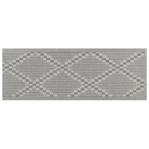 Beliani Outdoor Area Rug Grey 60 x 105 cm Jacquard Woven Patio Terrace Indoor Living Room Material:Polypropylene Size:xx60