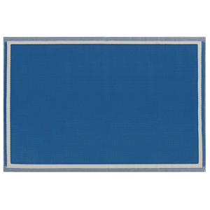 Beliani Outdoor Area Rug Mat Blue Synthetic 120x180 Weatherproof Modern Material:Polypropylene Size:xx120