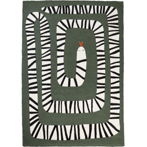 Beliani Area Rug Green Wool 160 x 230 cm Rectangular Shape Accent Rug Material:Wool Size:xx160