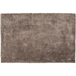 Beliani Shaggy Area Rug Light Brown Cotton Polyester Blend 140 x 200 cm Fluffy Dense Pile  Material:Polyester Size:xx140