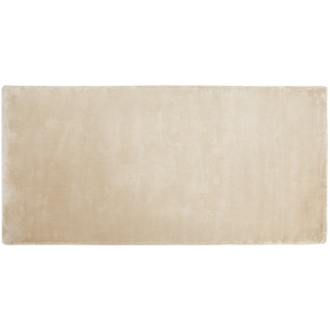 Beliani Rug Beige Viscose 80 x 150 cm Hand Tufted Low Pile Modern Material:Viscose Size:xx80