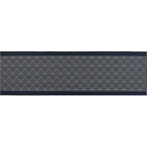 Beliani Area Rug Navy Blue Polyester 60 x 200 cm Runner Geometric Pattern Living Room Bedroom Hallway Traditional Material:Polyester Size:xx60