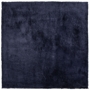 Beliani Shaggy Area Rug Blue Cotton Polyester Blend 200 x 200 cm Fluffy Dense Pile  Material:Polyester Size:xx200
