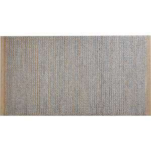 Beliani Area Rug Grey 80 x 150 cm Wool Handwoven Living Room Bedroom Accessory Material:Wool Size:xx80