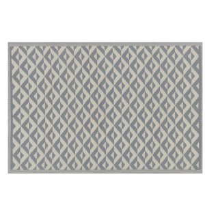 Beliani Outdoor Rug Mat Grey Synthetic 120 x 180 cm Diamond Geometric Pattern Eco Friendly Modern Minimalist Material:Polypropylene Size:xx120