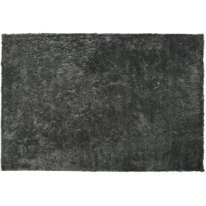 Beliani Shaggy Area Rug Dark Grey Cotton Polyester Blend 140 x 200 cm Fluffy Dense Pile  Material:Polyester Size:xx140