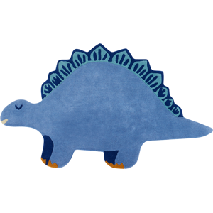 Beliani Kids Rug Blue Wool 100 x 160 cm Hand Tufted Dinosaur Shaped Material:Wool Size:xx100