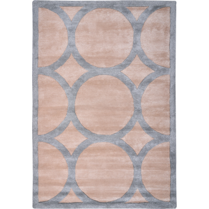 Beliani Area Rug Beige and Grey Viscose and Wool Rectangular Shape 160 x 230 cm Modern Glam Style Material:Viscose Size:xx160