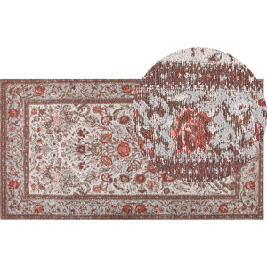 Beliani Area Rug Multicolour Cotton Polyester 80 x 150 cm Floral Pattern Traditional Vintage Home Decor Material:Cotton Size:xx80