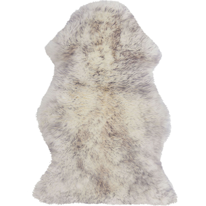 Beliani Sheepskin Rug Salt and Pepper 65 x 110 cm Natural High Pile Rustic Style Material:Sheepskin Size:xx65