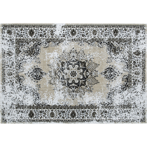 Beliani Area Rug Grey 160 x 230 cm Oriental Distressed Living Room Bedroom Material:Cotton Size:xx160