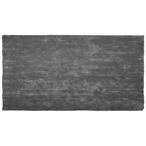 Beliani Shaggy Area Rug Dark Grey 80 x 150 cm Modern High-Pile Machine-Tufted Rectangular Carpet Material:Polyester Size:xx80
