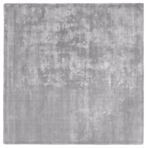 Beliani Rug Light Grey Viscose 200 x 200 cm Hand Tufted Low Pile Modern Material:Viscose Size:xx200