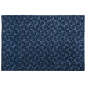 Beliani Area Rug Navy Blue 160 x 230 cm Wool Coastal Material:Wool Size:xx160