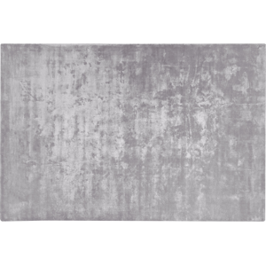 Beliani Rug Light Grey Viscose 200 x 300 cm Hand Tufted Low Pile Modern Material:Viscose Size:xx200