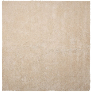 Beliani Shaggy Area Rug Beige 200 x 200 cm Modern High-Pile Machine-Tufted Square Carpet Material:Polyester Size:xx200