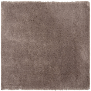 Beliani Shaggy Area Rug Light Brown Cotton Polyester Blend 200 x 200 cm Fluffy Dense Pile Material:Polyester Size:xx200