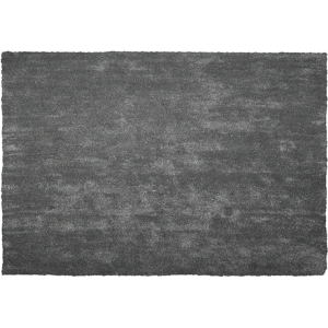 Beliani Shaggy Area Rug Dark Grey 140 x 200 cm Modern High-Pile Machine-Tufted Rectangular Carpet Material:Polyester Size:xx140