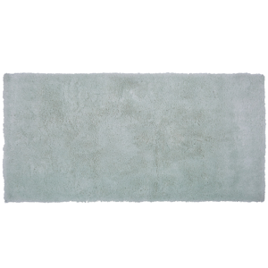 Beliani Shaggy Area Rug Green Cotton Polyester Blend 80 x 150 cm Fluffy Dense Pile  Material:Polyester Size:xx80