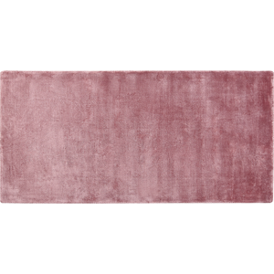 Beliani Area Rug Pink Viscose 80 x 150 cm Tufted Low Pile Modern Material:Viscose Size:xx80