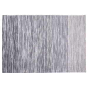 Beliani Rug Grey Wool and Polyester 140 x 200 cm Hand Woven Modern Design Material:Wool Size:xx140
