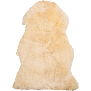 Beliani Sheepskin Rug Beige 65 x 110 cm Natural High Pile Rustic Style Material:Sheepskin Size:xx65