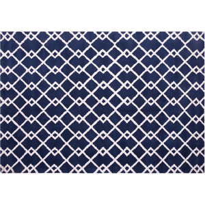 Beliani Area Rug Blue Fabric 160 x 230 cm Geometric Rectangular Modern Material:Polyester Size:xx160