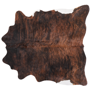 Beliani Cowhide Rug Brown Cow Hide Skin 3-4 m²Country Rustic Style Throw Brazilian Cow Hide Material:Cowhide Leather Size:xx