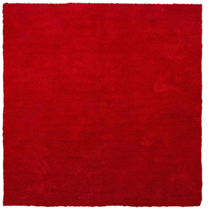 Beliani Shaggy Area Rug Red 200 x 200 cm Modern High-Pile Machine-Tufted Square Carpet Material:Polyester Size:xx200