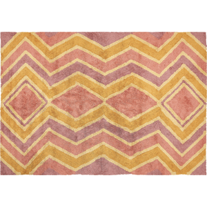 Beliani Area Rug Multicolour Cotton 160  x 230 cm Rectangular Hand Tufted Modern Abstract Living Room Bedroom Decor Material:Cotton Size:xx160