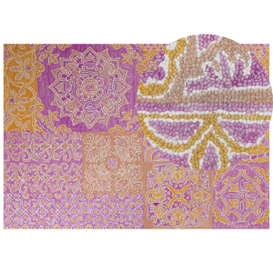 Beliani Area Rug Multicolour Wool 140 x 200 cm Oriental Pattern Living Room Bedroom Material:Wool Size:xx160