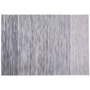 Beliani Rug Grey Wool and Polyester 160 x 230 cm Hand Woven Modern Design Material:Wool Size:xx160
