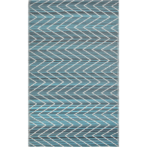 Beliani Outdoor Area Rug Blue Recycled Polypropylene 120 x 180 cm Pattern Terrace Balcony Material:Polypropylene Size:xx120