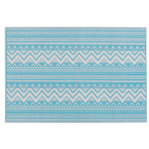 Beliani Outdoor Rug Mat Turquoise Synthetic 120 x 180 cm Eco Friendly Scandinavian Modern Minimalist Material:Polypropylene Size:xx120