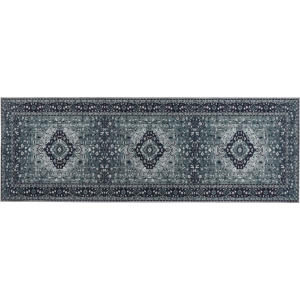 Beliani Runner Rug Grey Polyester 70 x 200 cm Hallway Kitchen Runner Long Carpet Anti-Slip Backing Material:Polyester Size:xx70