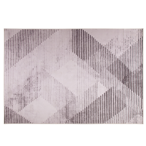 Beliani Rug Pink Polyester 160 x 230 cm Low Pile Abstract Pattern Material:Polyester Size:xx160