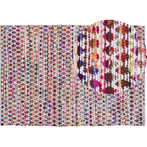 Beliani Area Rug Multicolour Polyester Cotton 160 x 230 cm Geometric Pattern Rectangular Hand Woven Boho Material:Polyester Size:xx160