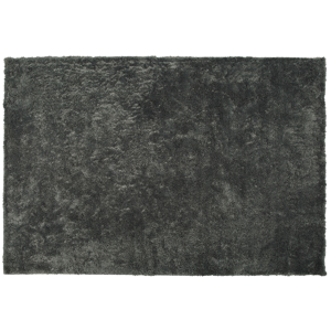 Beliani Shaggy Area Rug Dark Grey Cotton Polyester Blend 200 x 300 cm Fluffy Dense Pile  Material:Polyester Size:xx200