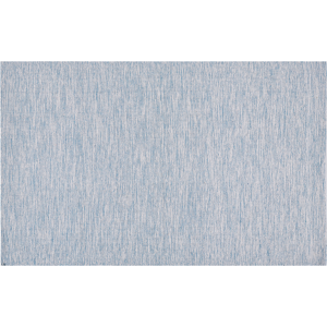 Beliani Rug Blue Cotton 140 x 200 cm Rectangular Hand Woven Modern Minimalistic Material:Cotton Size:xx140