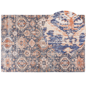 Beliani Area Rug Blue and Red Cotton 200 x 300 cm Rectangular Oriental Pattern Boho Style Hallway Material:Cotton Size:xx200