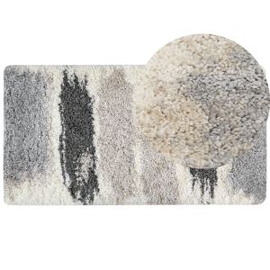 Beliani Shaggy Area Rug 80 x 150 cm Abstract High-Pile Machine-Tufted Rectangular Carpet Material:Polypropylene Size:xx80