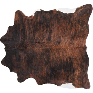 Beliani Cowhide Rug Brown Cow Hide Skin 2-3 m² Country Rustic Style Throw Brazilian Cow Hide Material:Cowhide Leather Size:xx