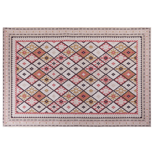 Beliani Area Rug Multicolour Cotton 200 x 300 cm Modern Geometric Pattern Soft Home Decor Material:Cotton Size:xx200